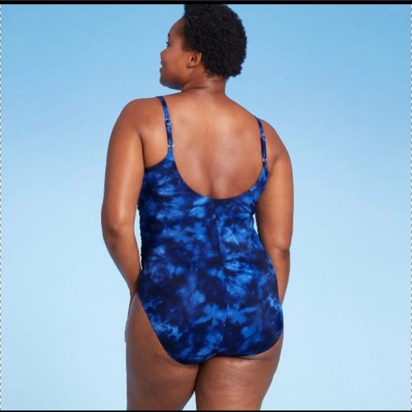 Aqua Green Swimwear - one piece Royal blue with complete front tummy support - Picture 4 of 14